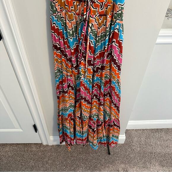 Rhode Rainbow Zig Zag Cotton Maxi Dress Small - Picture 11 of 13